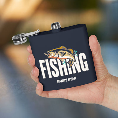 Fishing Flask — Personalized 6oz Whiskey Flask for Anglers