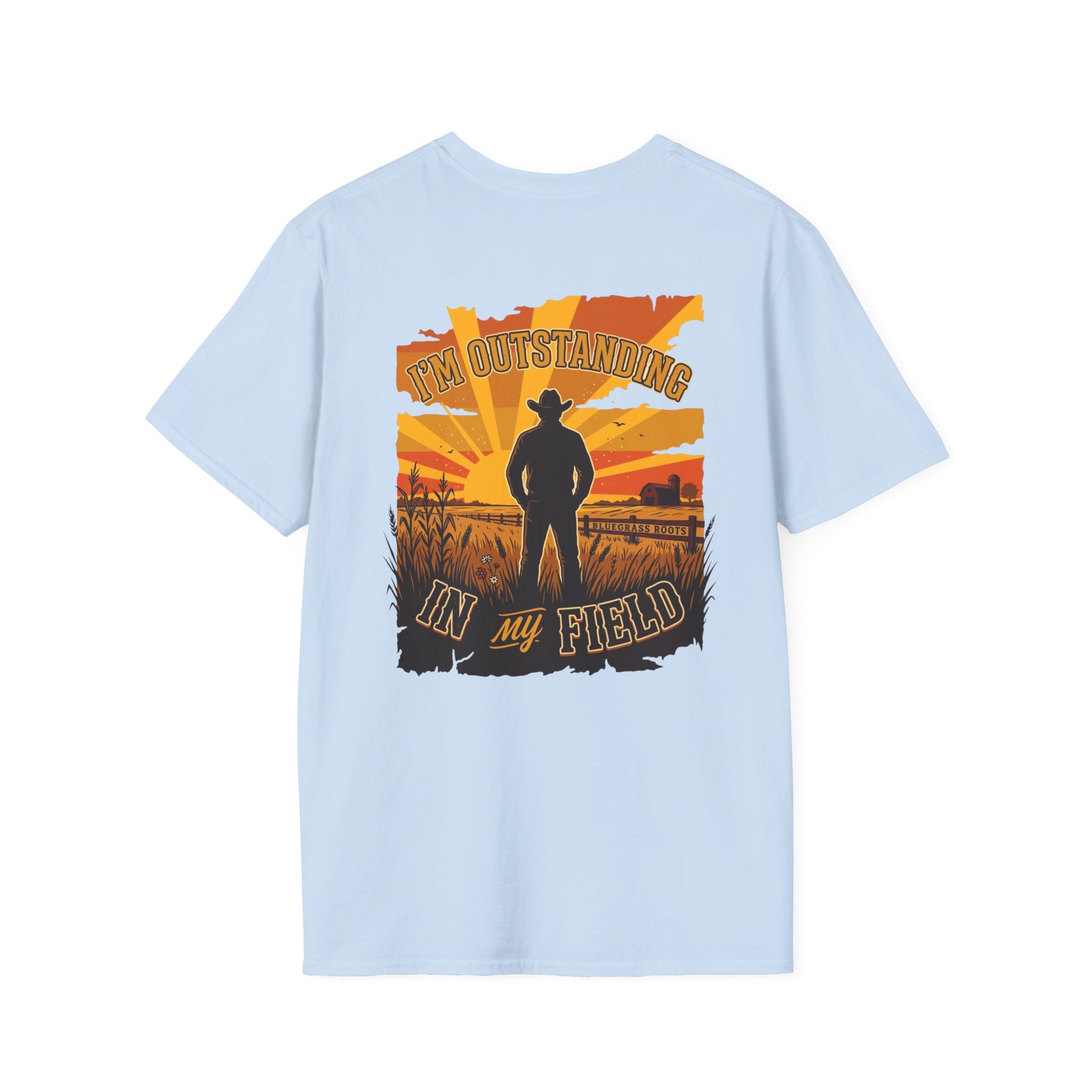 Bluegrass Roots | "I'm Outstanding in My Field" Cowboy Silhouette Graphic Tee