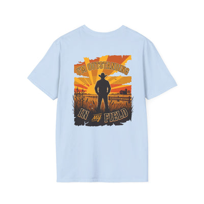 Bluegrass Roots | "I'm Outstanding in My Field" Cowboy Silhouette Graphic Tee