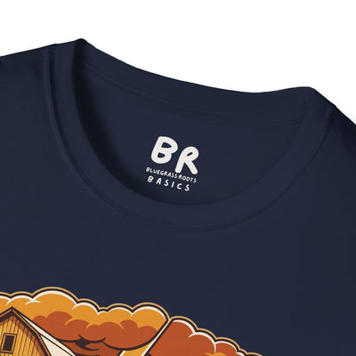 Built on the Rock christian shirt for men, Built on the Rock split barn parable design
