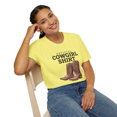 Official Cowgirl Shirt boots tee