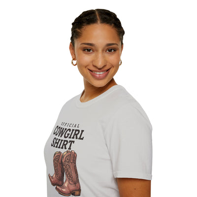 Official Cowgirl Shirt boots tee
