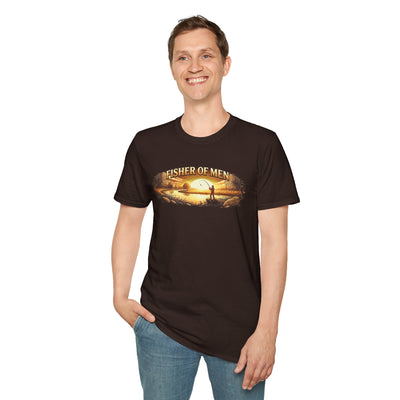 Fisher of Men jesus shirt for men, Fisher of Men angler sunset design