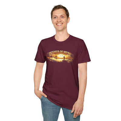 Fisher of Men jesus shirt for men, Fisher of Men angler sunset design