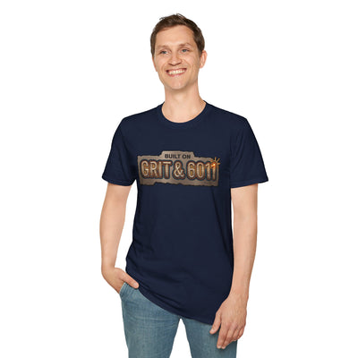 Built on Grit & 6011 welding shirt, Built on Grit & 6011 stick welder design