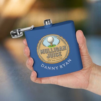 Mulligan Juice Golf Flask — Personalized 6oz Whiskey Flask for Golfers