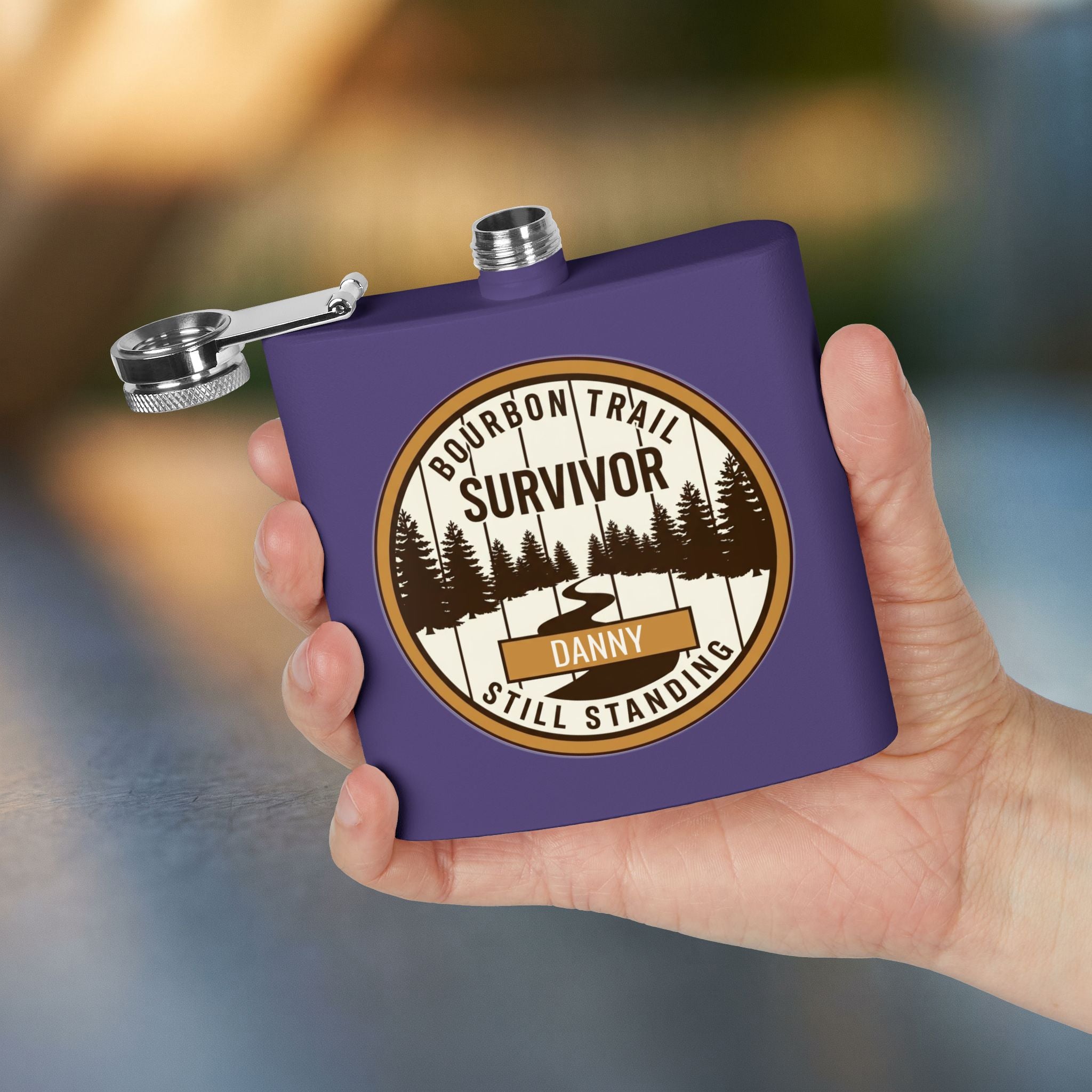 Bourbon Trail Survivor Flask — Personalized 6oz Bourbon Flask
