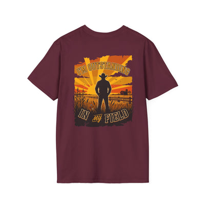 Bluegrass Roots | "I'm Outstanding in My Field" Cowboy Silhouette Graphic Tee