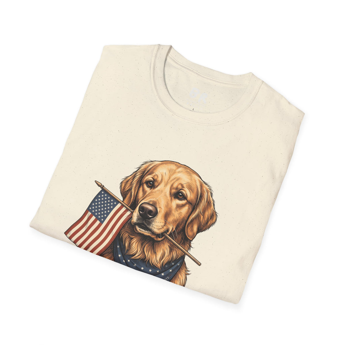 Golden retriever patriotic shirt for women