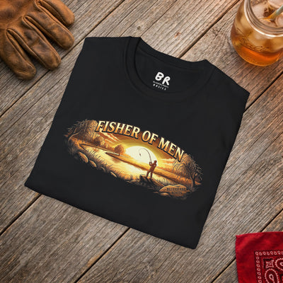 Fisher of Men jesus shirt for men, Fisher of Men angler sunset design