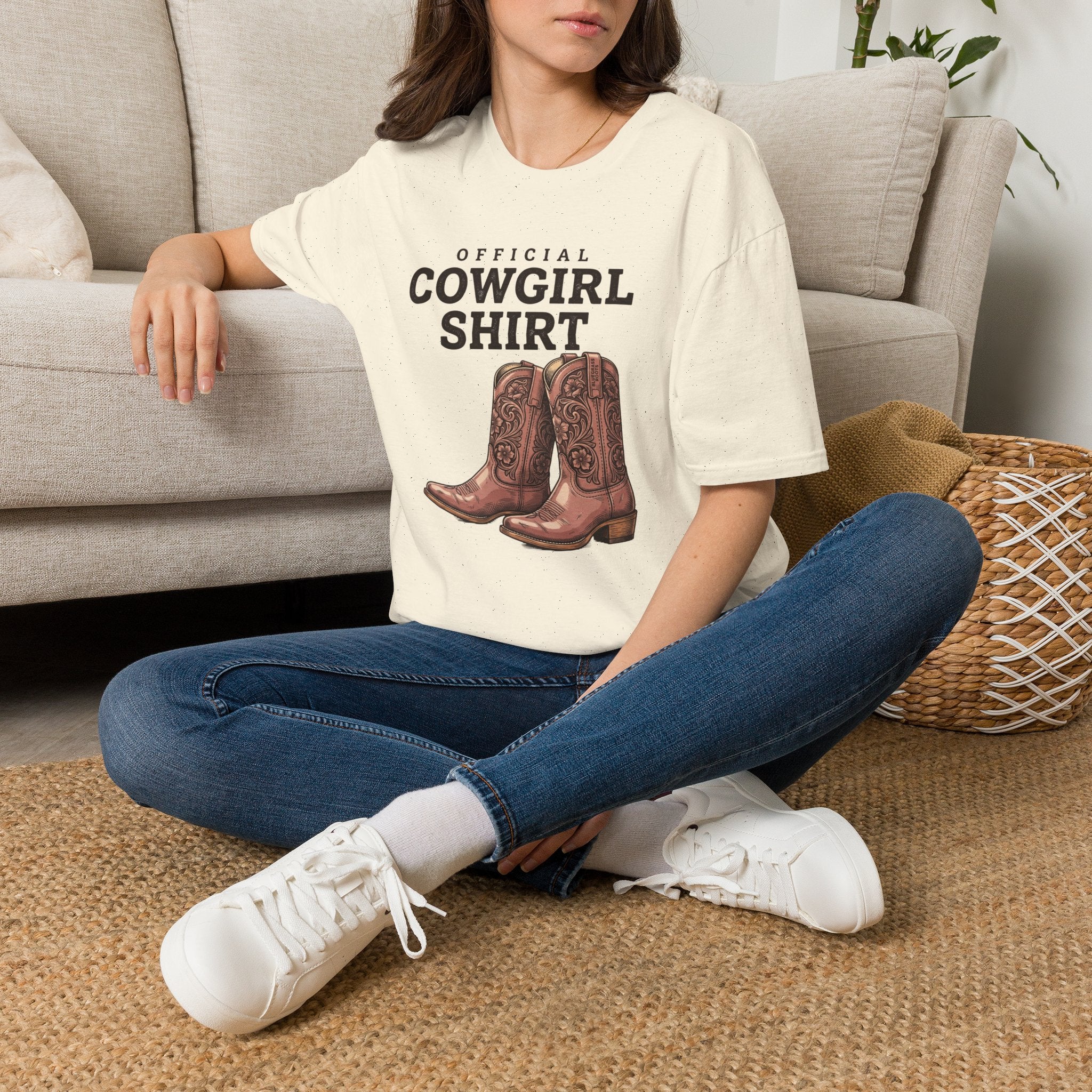 Official Cowgirl Shirt boots tee