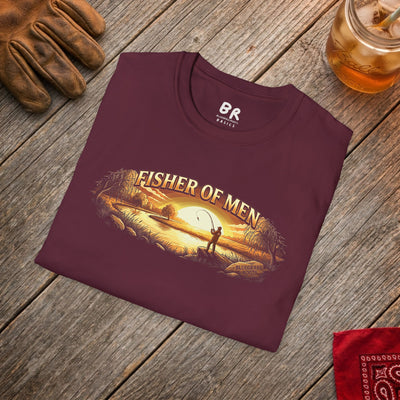 Fisher of Men jesus shirt for men, Fisher of Men angler sunset design