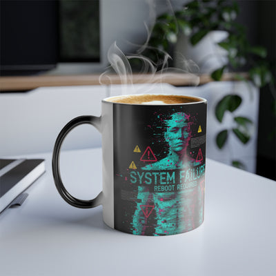 Funny System Failure Magic Mug – Color Changing Gamer Coffee Cup