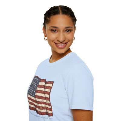 Quilted American flag shirt for women
