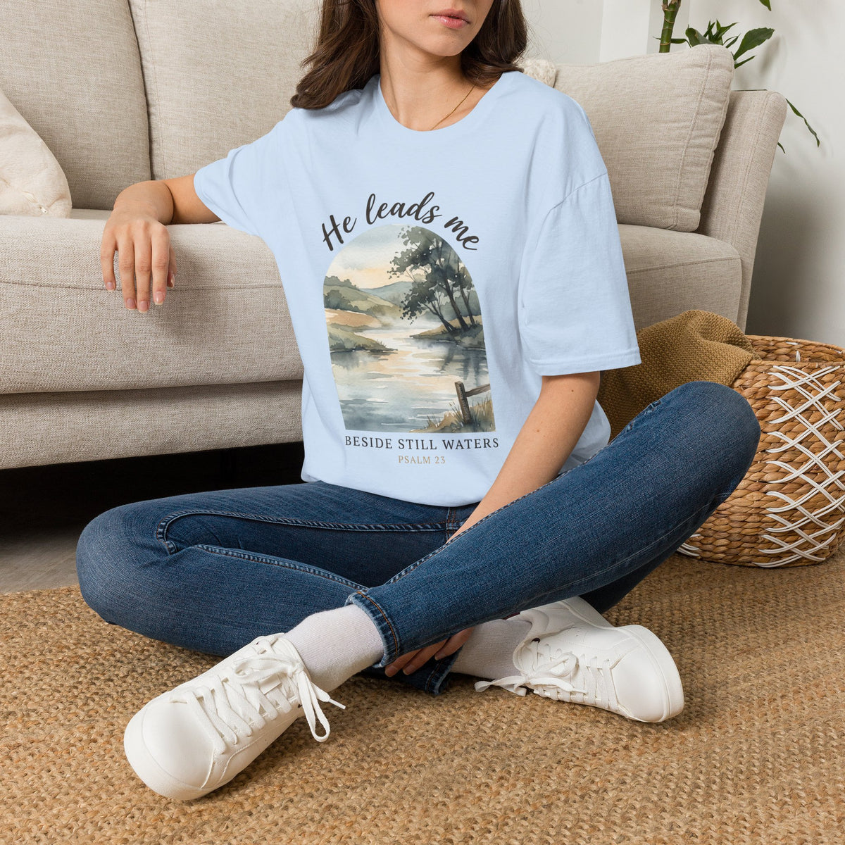 Psalm 23 Still Waters bible verse shirt