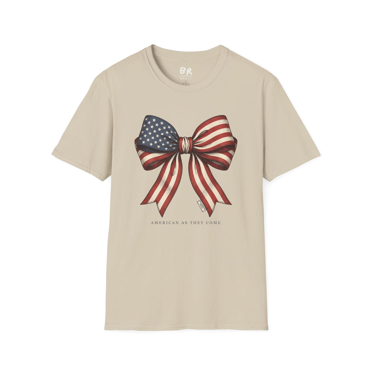 American flag bow 4th of July shirt