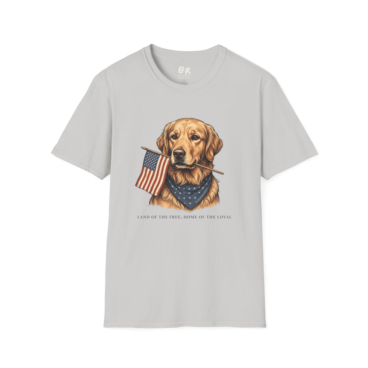 Golden retriever patriotic shirt for women
