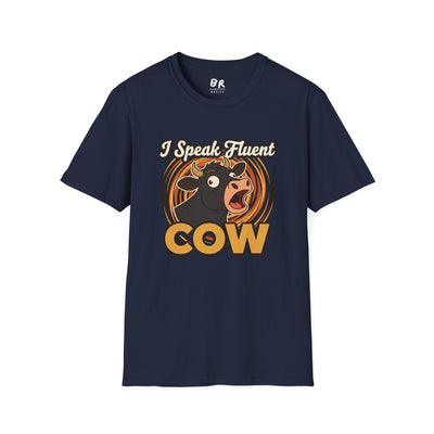 Farmer Shirt — "I Speak Fluent Cow" Funny Cattle Graphic Tee