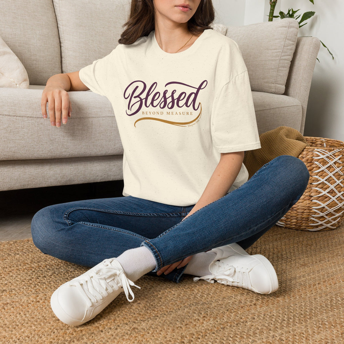 Blessed Beyond Measure script shirt