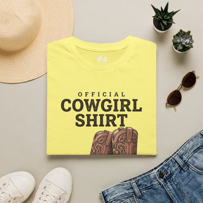 Official Cowgirl Shirt boots tee in S