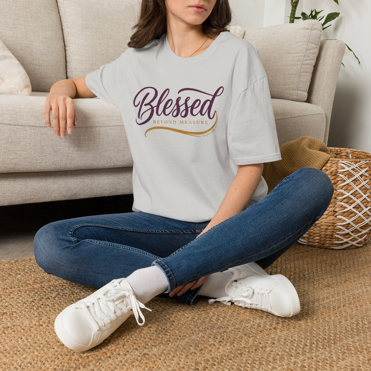 Blessed Beyond Measure script shirt