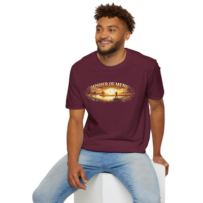 Fisher of Men jesus shirt for men, Fisher of Men angler sunset design