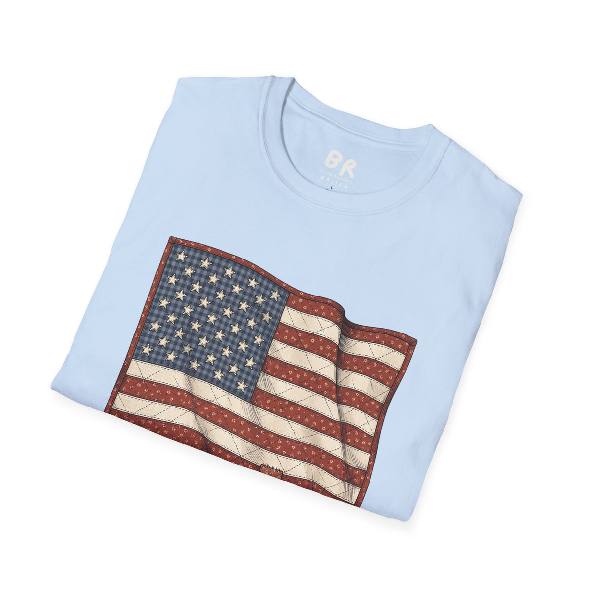 Quilted American flag shirt for women
