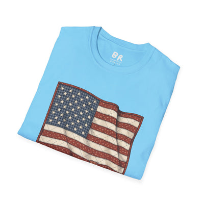 Quilted American flag shirt for women