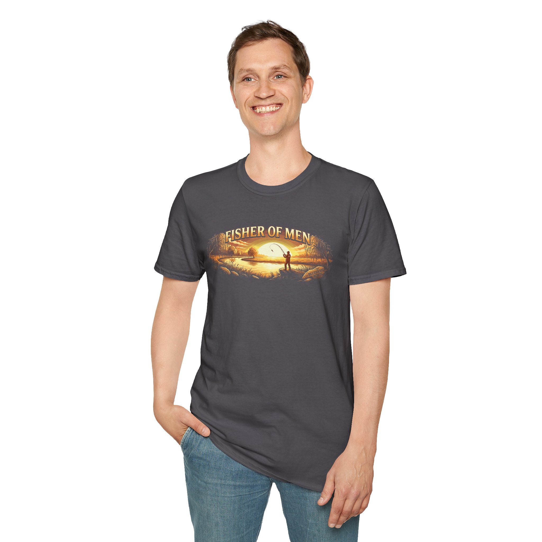 Fisher of Men jesus shirt for men, Fisher of Men angler sunset design