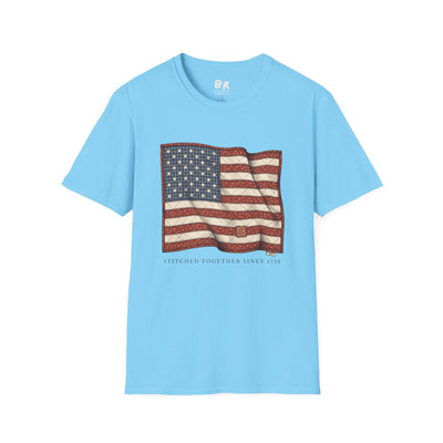 Quilted American flag shirt for women