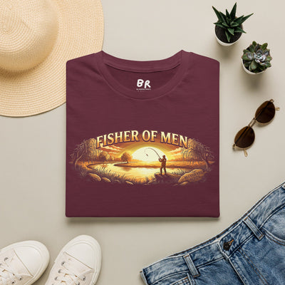 Fisher of Men jesus shirt for men, Fisher of Men angler sunset design