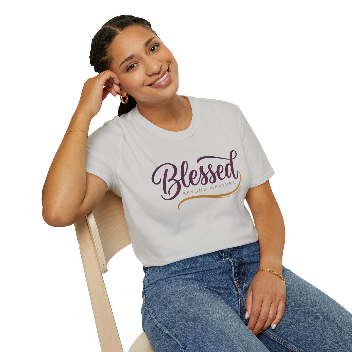Blessed Beyond Measure script shirt