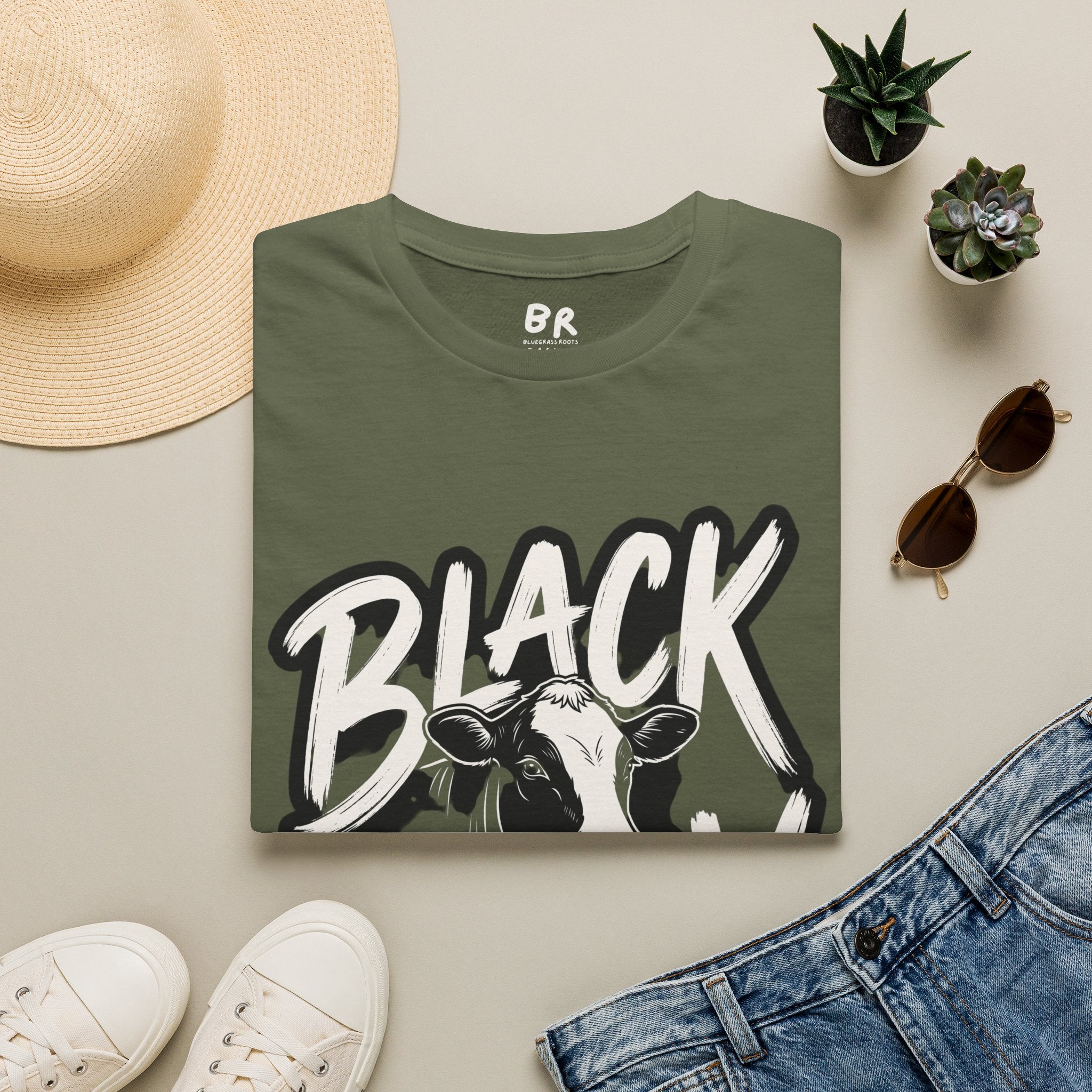 Cattle Shirt — "Black Baldy" Bold Cattle Graphic Tee