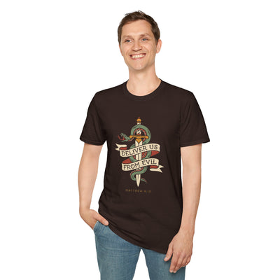 Deliver Us From Evil christian graphic tee