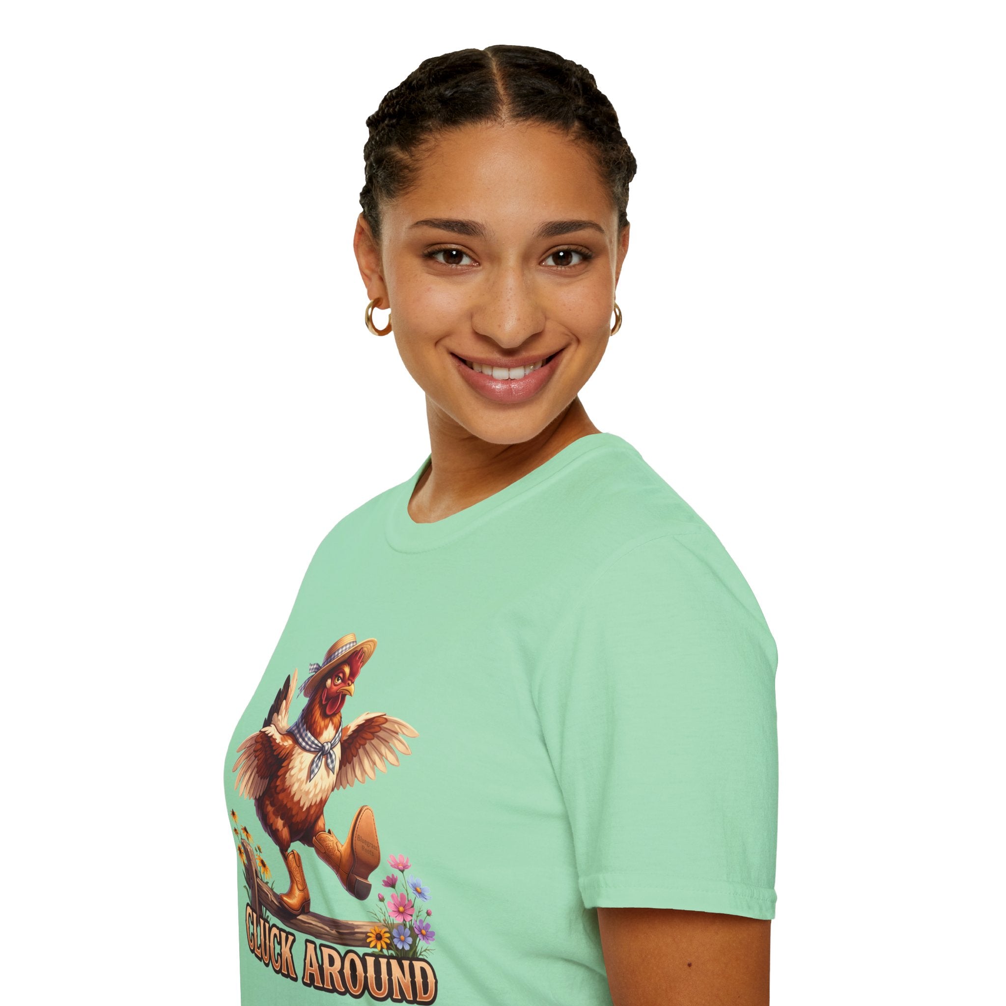 Cluck Around funny chicken shirt