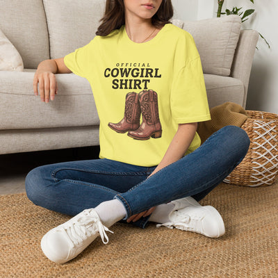 Official Cowgirl Shirt boots tee