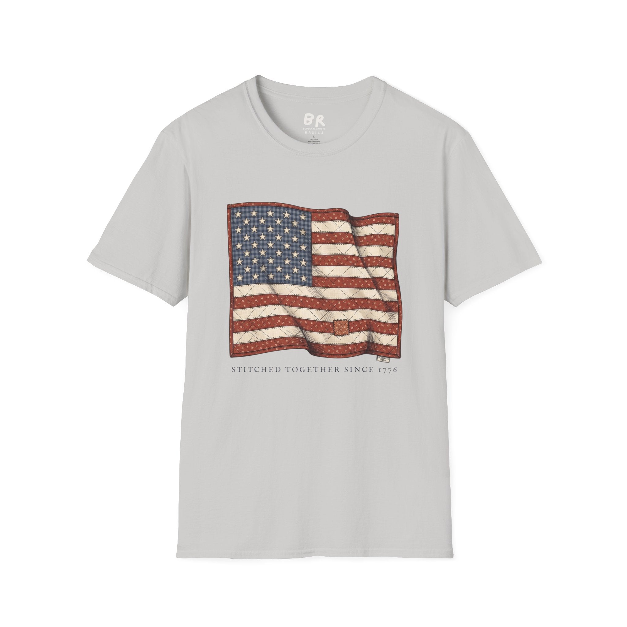 Quilted American flag shirt for women