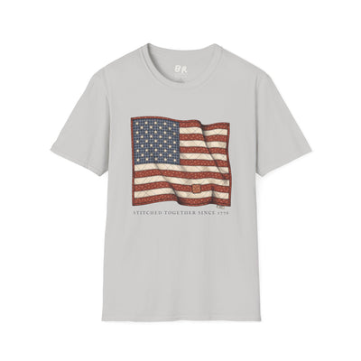 Quilted American flag shirt for women