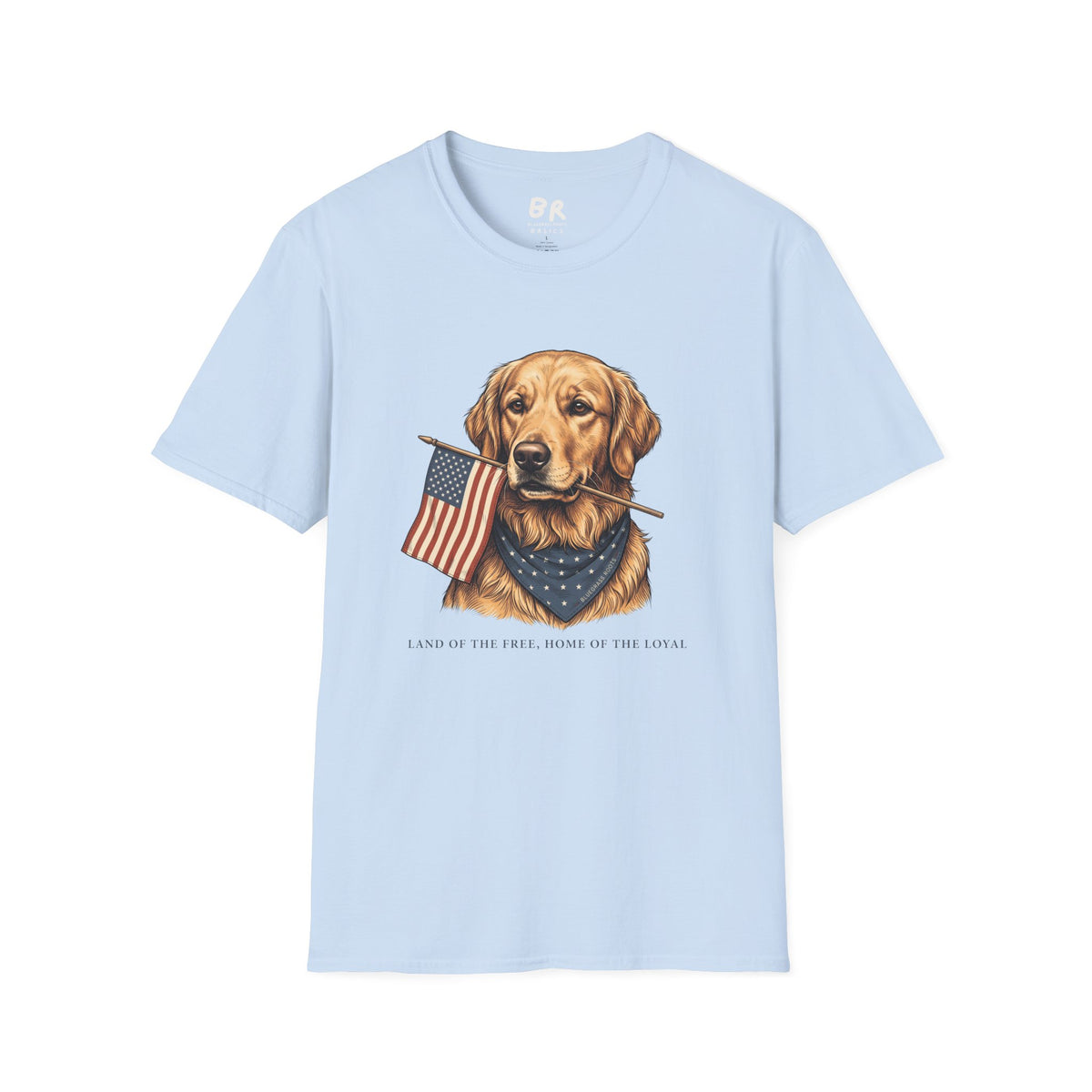 Golden retriever patriotic shirt for women