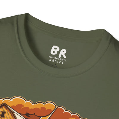 Built on the Rock christian shirt for men, Built on the Rock split barn parable design