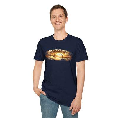 Fisher of Men jesus shirt for men, Fisher of Men angler sunset design