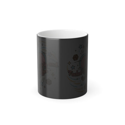 Fueled by Anxiety and Iced Coffee Magic Mug – Funny Pastel Heat-Reveal Cup