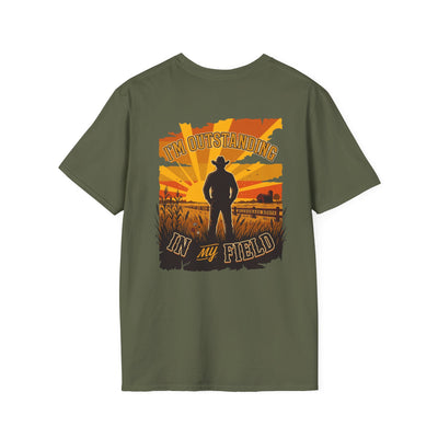 Bluegrass Roots | "I'm Outstanding in My Field" Cowboy Silhouette Graphic Tee