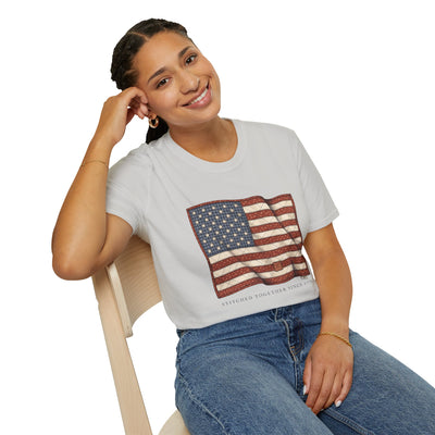 Quilted American flag shirt for women