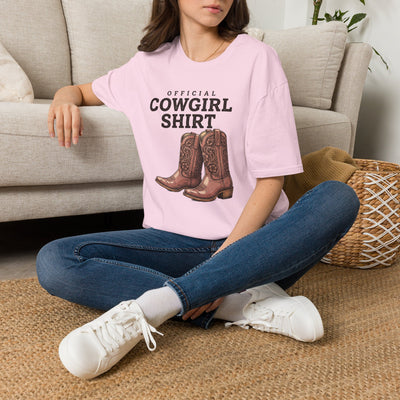 Official Cowgirl Shirt boots tee