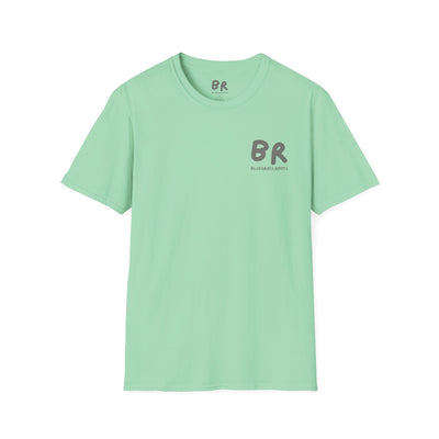Light green t-shirt with 'BR' logo on a white background