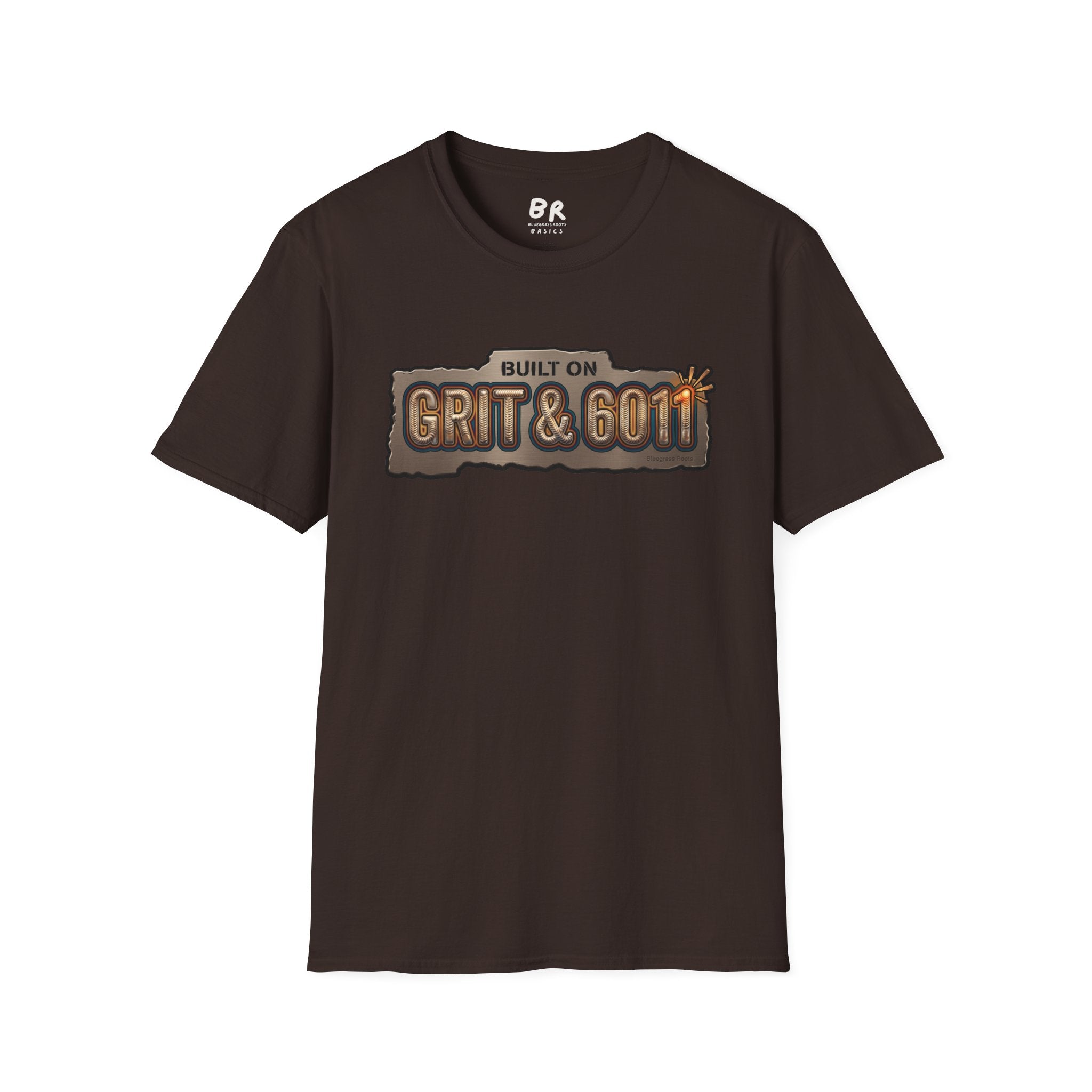 Built on Grit & 6011 welding shirt, Built on Grit & 6011 stick welder design