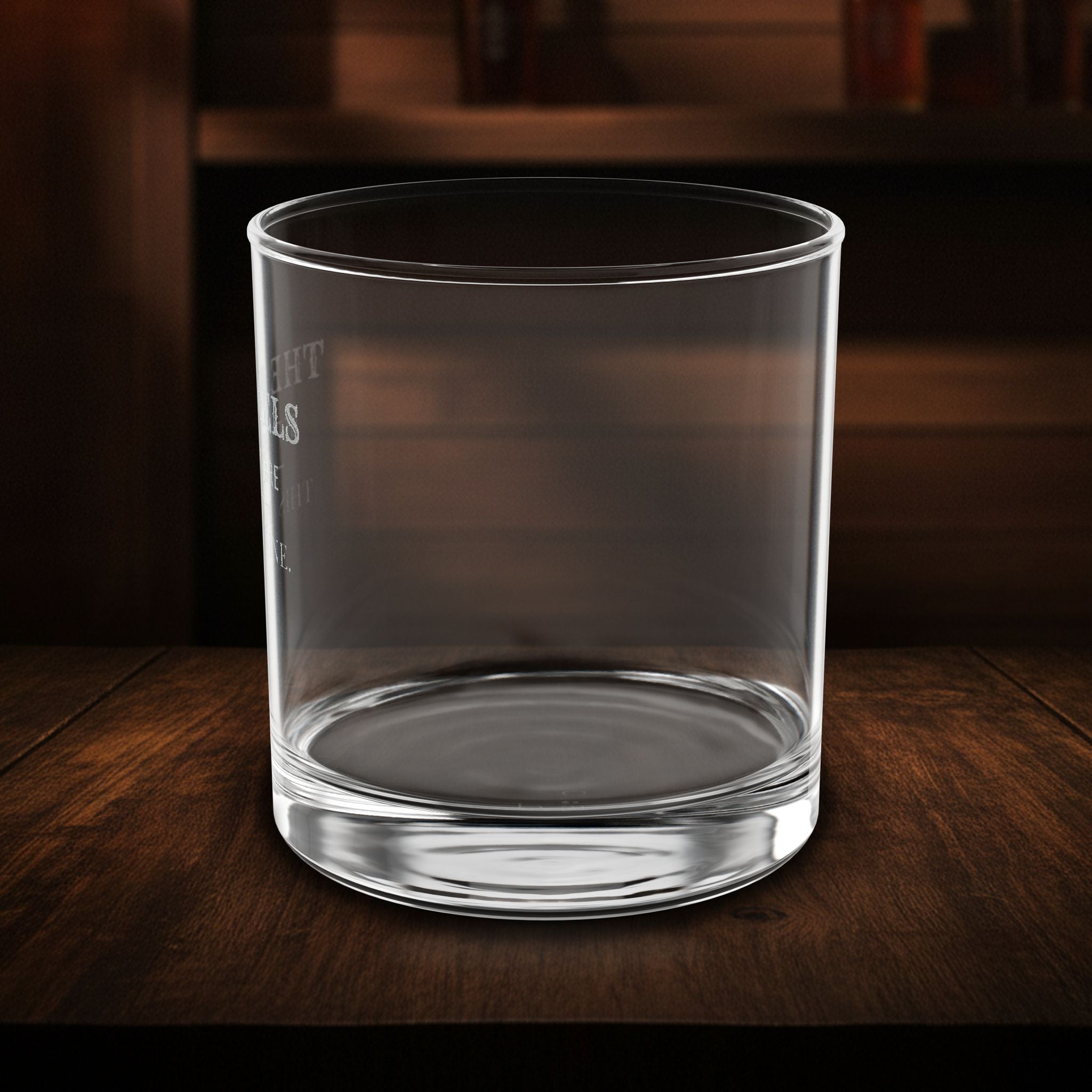 The Angel's Share – engraved whiskey glass, alternate view – Bluegrass Gifts