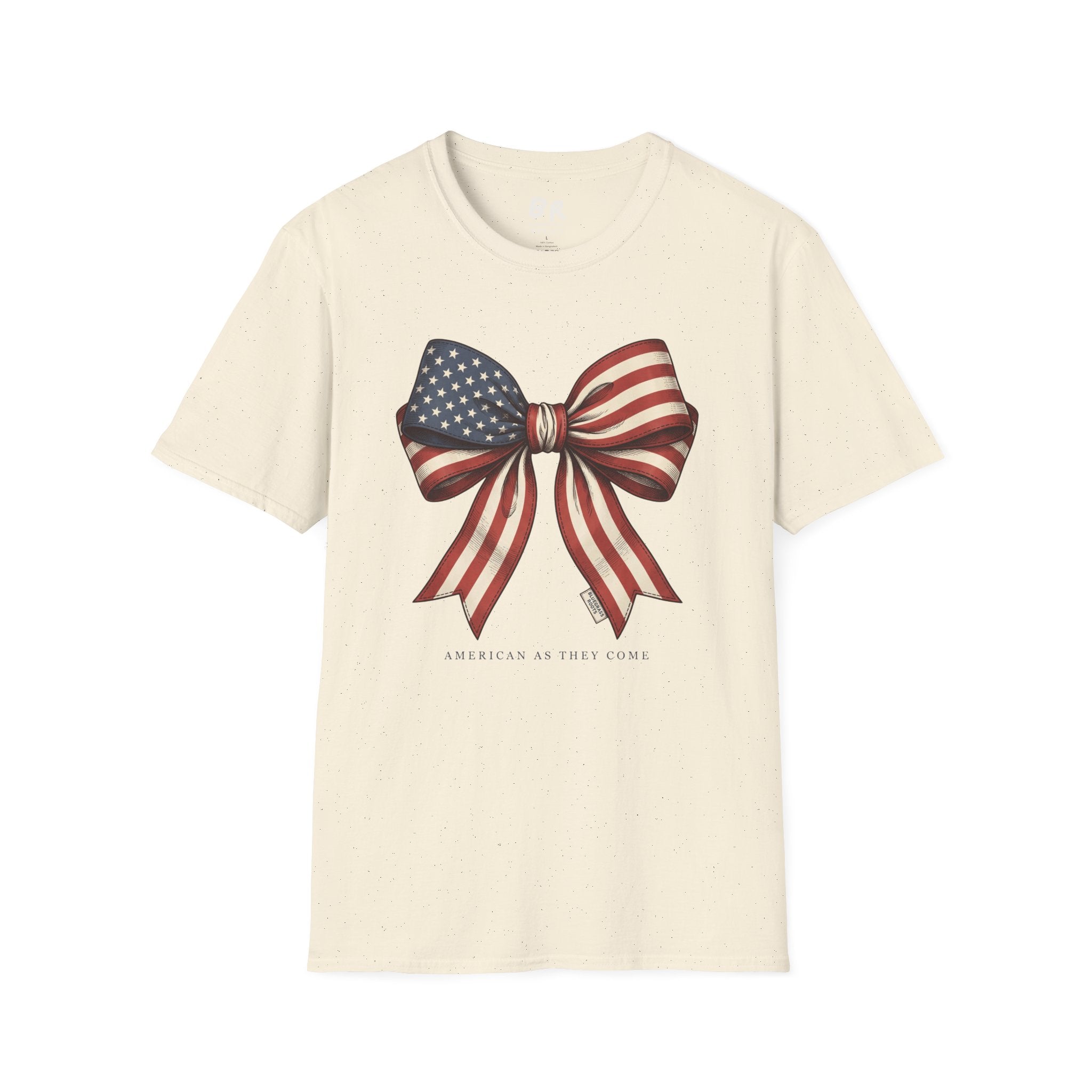 American flag bow 4th of July shirt