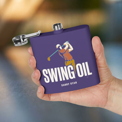 Swing Oil Golf Flask — Personalized 6oz Whiskey Flask